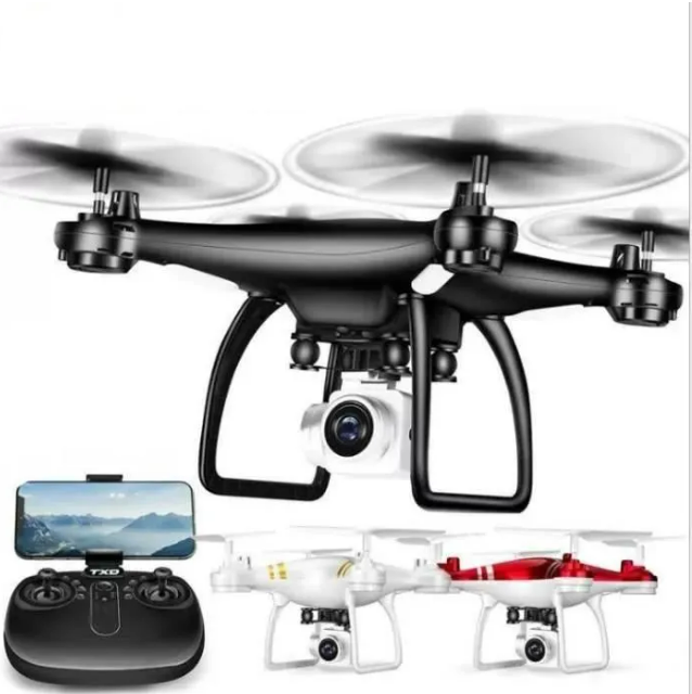 Drone Grande Autonomie 20-30mins avec Caméra HD 720P 120° Grand Angle WiFi FPV avec Vol de Trajectoire, 3D VR Mode sans Tête, 360°Fl